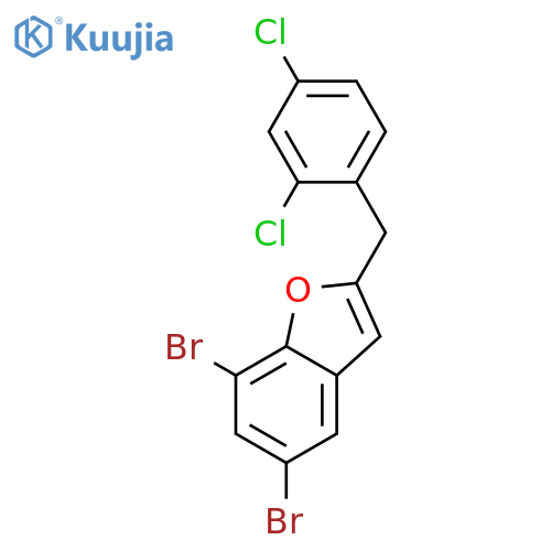 Benzofuran, 5,7-dibromo-2-[(2,4-dichlorophenyl)methyl]- structure