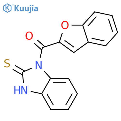 2H-BENZIMIDAZOLE-2-THIONE, 1-(2-BENZOFURANYLCARBONYL)-1,3-DIHYDRO- structure