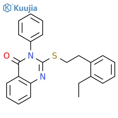 4(3H)-Quinazolinone, 2-[[2-(ethylphenyl)ethyl]thio]-3-phenyl- structure