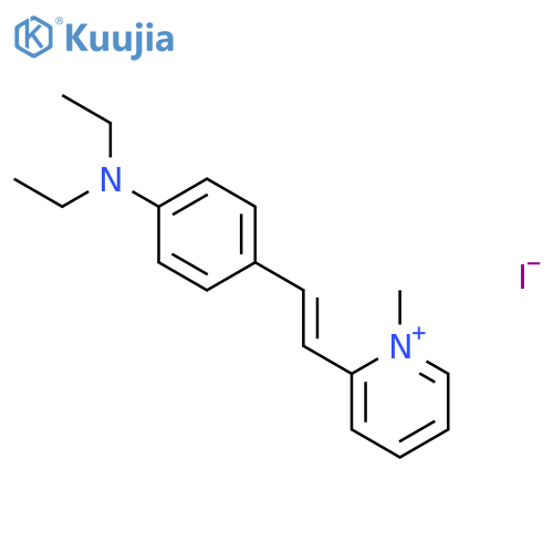 Pyridinium,2-[2-[4-(diethylamino)phenyl]ethenyl]-1-methyl-, iodide (1:1) structure