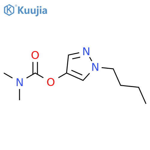 Carbamic acid, dimethyl-, 1-butyl-1H-pyrazol-4-yl ester structure