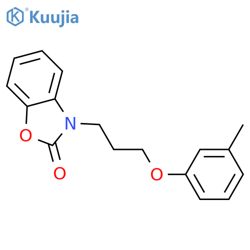 3-3-(3-methylphenoxy)propyl-2,3-dihydro-1,3-benzoxazol-2-one structure