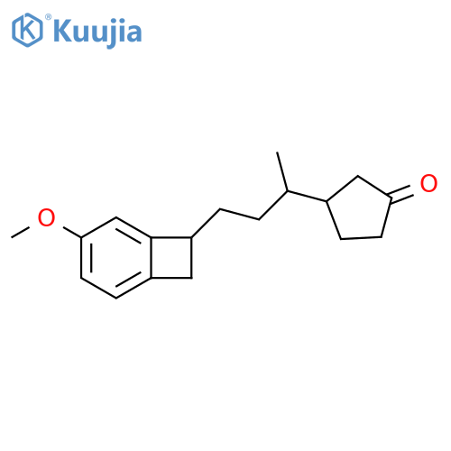 Cyclopentanone, 3-[3-(4-methoxybicyclo[4.2.0]octa-1,3,5-trien-7-yl)-1-methylpropyl]- structure