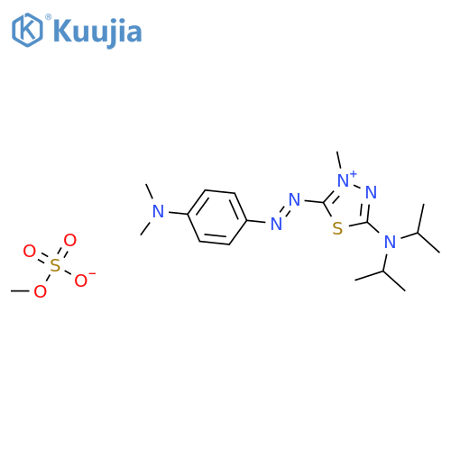 5-(4-dimethylaminophenyl)diazenyl-4-methyl-N,N-dipropan-2-yl-1-thia-3-aza-4-azoniacyclopenta-2,4-dien-2-amine; sulfonatooxymethane structure