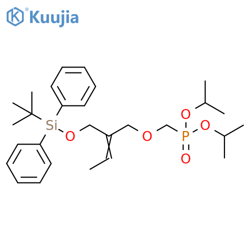 Phosphonic acid,[[[2-[[[(1,1-dimethylethyl)diphenylsilyl]oxy]methyl]-2-butenyl]oxy]methyl]-,bis(1-methylethyl) ester structure