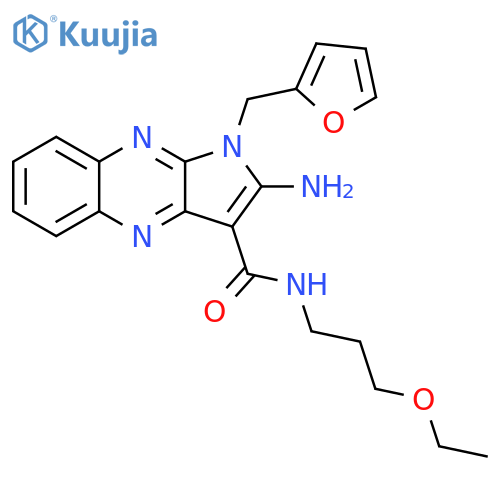 2-amino-N-(3-ethoxypropyl)-1-(furan-2-yl)methyl-1H-pyrrolo2,3-bquinoxaline-3-carboxamide structure