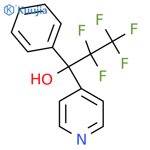2,2,3,3,3-Pentafluoro-1-phenyl-1-(pyridine-4-YL)propane-1-OL structure