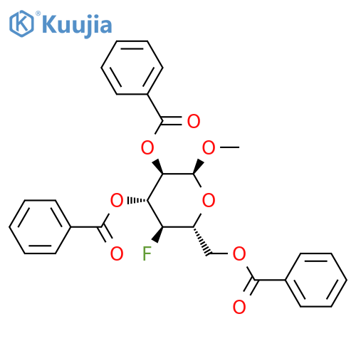 Methyl 4-Deoxy-4-fluoro-α-D-glucose Tribenzoate structure