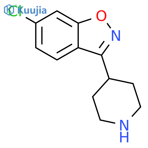 1,2-BENZISOXAZOLE, 6-CHLORO-3-(4-PIPERIDINYL)- structure