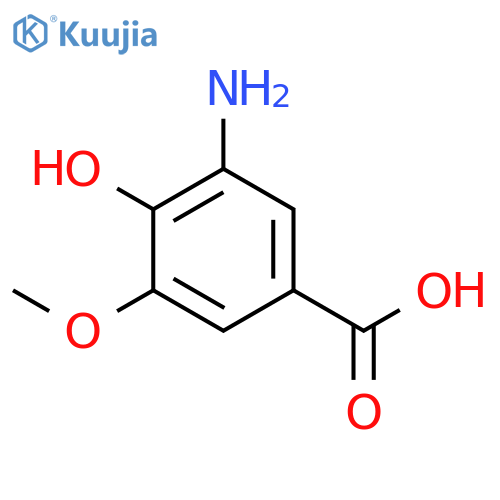3-amino-4-hydroxy-5-methoxybenzoic acid structure