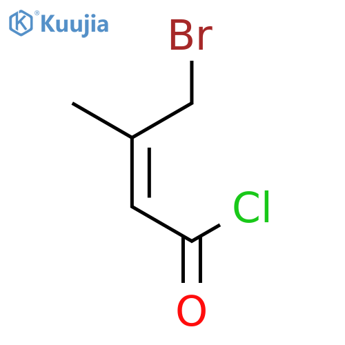 2-BUTENOYL CHLORIDE, 4-BROMO-3-METHYL-, (2E)- structure