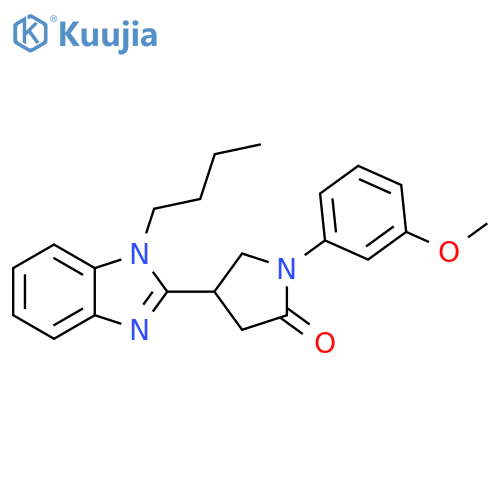4-(1-butyl-1H-1,3-benzodiazol-2-yl)-1-(3-methoxyphenyl)pyrrolidin-2-one structure