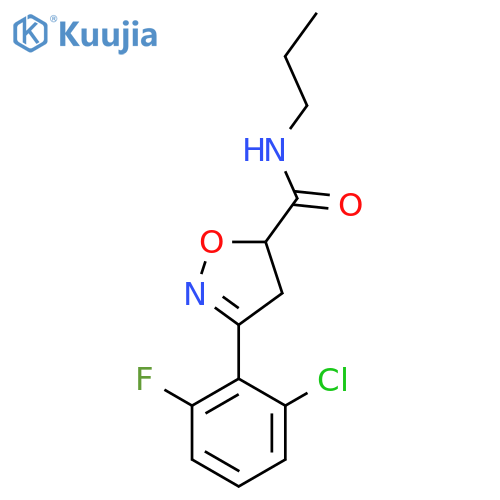 <br>3-(2-Chloro-6-fluoro-phenyl)-4,5-dihydro-isoxazole-5-carboxylic acid propyl amide structure