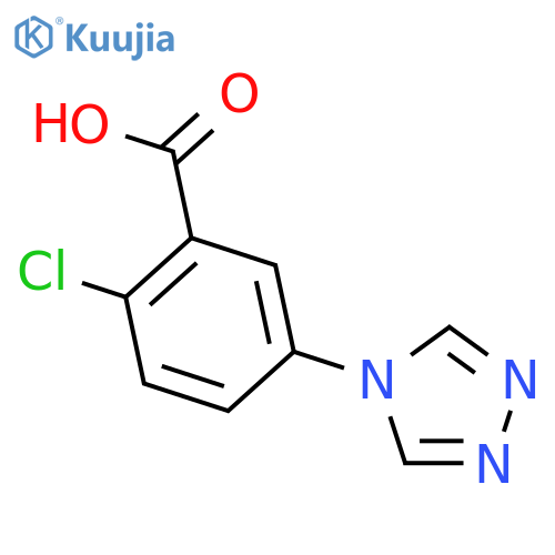2-CHLORO-5-[1,2,4]TRIAZOL-4-YL-BENZOIC ACID structure