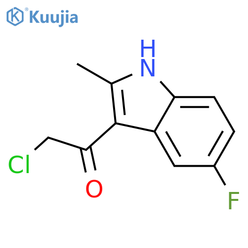 2-chloro-1-(5-fluoro-2-methyl-1H-indol-3-yl)ethanone structure