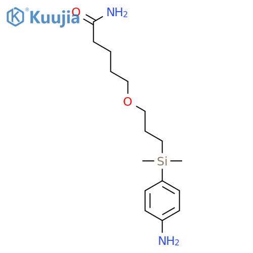 PENTANAMIDE, 5-[3-[(4-AMINOPHENYL)DIMETHYLSILYL]PROPOXY]- structure