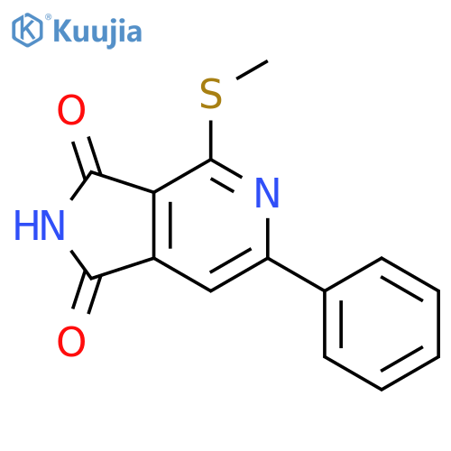 1H-PYRROLO[3,4-C]PYRIDINE-1,3(2H)-DIONE, 4-(METHYLTHIO)-6-PHENYL- structure