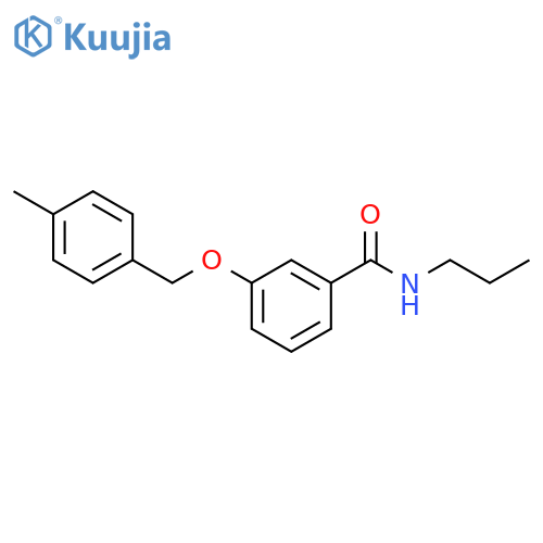 Benzamide, 3-[(4-methylphenyl)methoxy]-N-propyl- structure