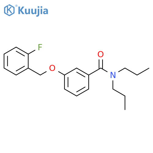 BENZAMIDE, 3-[(2-FLUOROPHENYL)METHOXY]-N,N-DIPROPYL- structure