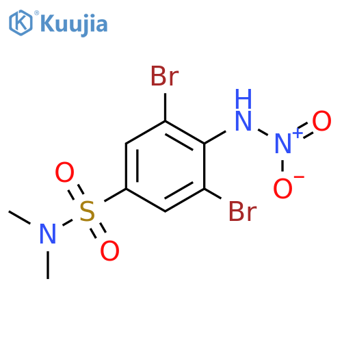 BENZENESULFONAMIDE, 3,5-DIBROMO-N,N-DIMETHYL-4-(NITROAMINO)- structure