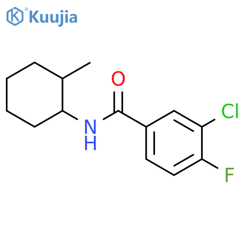 Benzamide, 3-chloro-4-fluoro-N-(2-methylcyclohexyl)- structure