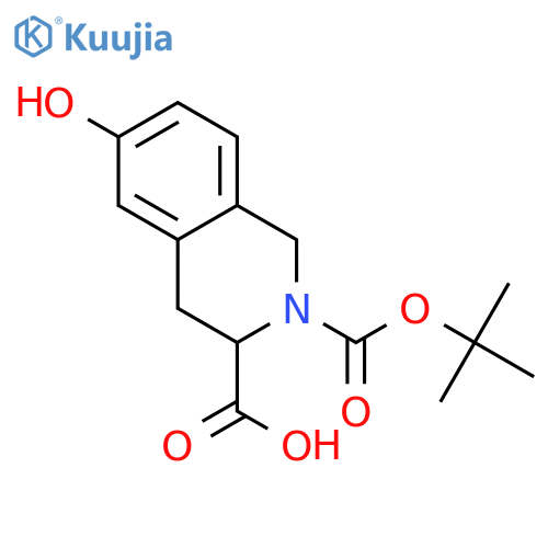 2-(Tert-Butyloxycarbonyl)-6-Hydroxy-1,2,3,4-Tetrahydroisoquinoline-3-Carboxylic Acid structure