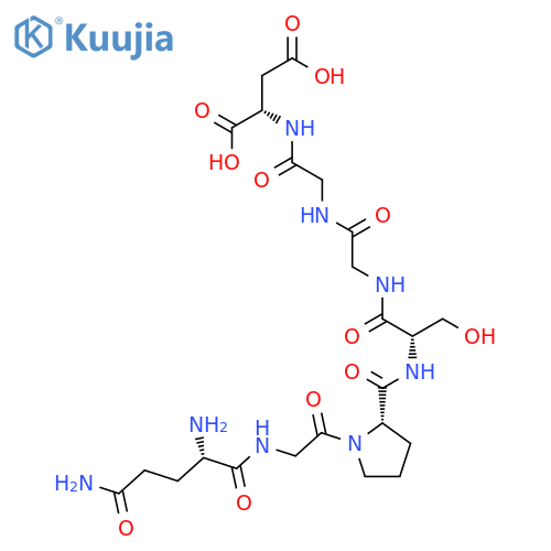 L-Aspartic acid, L-glutaminylglycyl-L-prolyl-L-serylglycylglycyl- structure