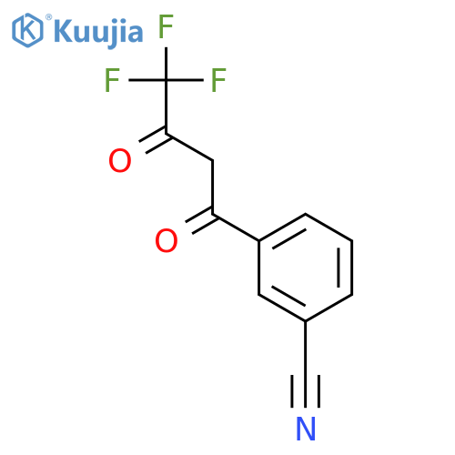 3-(4,4,4-Trifluoro-1,3-dioxobutyl)-benzonitrile structure