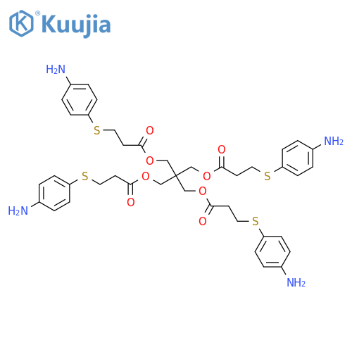 Propanoic acid, 3-[(4-aminophenyl)thio]-,2,2-bis[[3-[(4-aminophenyl)thio]-1-oxopropoxy]methyl]-1,3-propanediylester structure