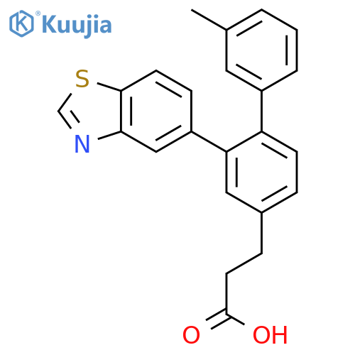 [1,1'-BIPHENYL]-4-PROPANOIC ACID, 2-(5-BENZOTHIAZOLYL)-3'-METHYL- structure