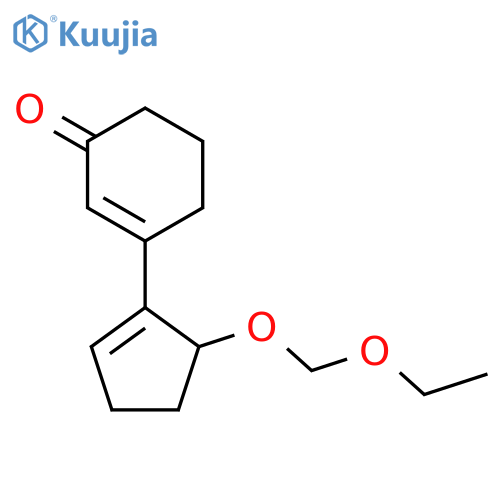 2-Cyclohexen-1-one, 3-[5-(ethoxymethoxy)-1-cyclopenten-1-yl]- structure