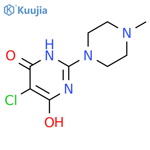 5-chloro-6-hydroxy-2-(4-methyl-1-piperazinyl)-4(3H)-Pyrimidinone structure