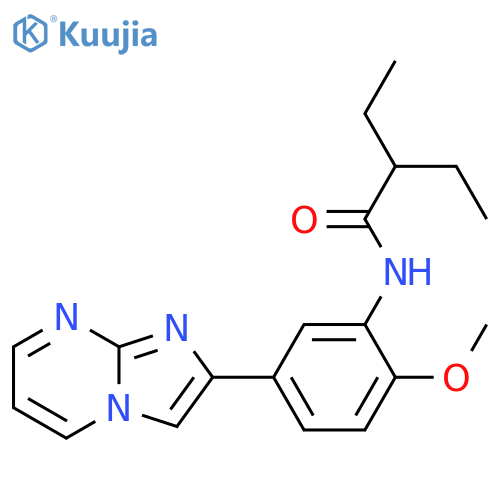 2-ethyl-N-(5-{imidazo1,2-apyrimidin-2-yl}-2-methoxyphenyl)butanamide structure