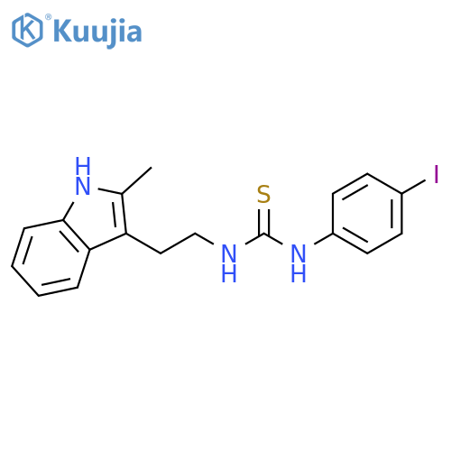 1-(4-iodophenyl)-3-[2-(2-methyl-1H-indol-3-yl)ethyl]thiourea structure