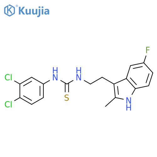 1-(3,4-dichlorophenyl)-3-2-(5-fluoro-2-methyl-1H-indol-3-yl)ethylthiourea structure