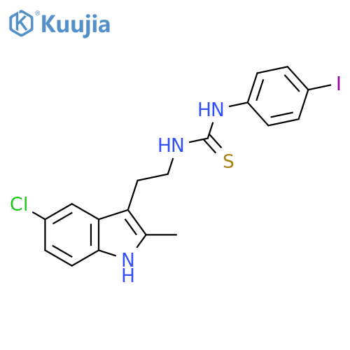 3-2-(5-chloro-2-methyl-1H-indol-3-yl)ethyl-1-(4-iodophenyl)thiourea structure