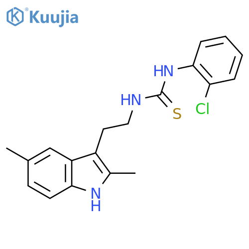 1-(2-chlorophenyl)-3-2-(2,5-dimethyl-1H-indol-3-yl)ethylthiourea structure