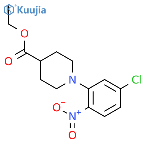 Ethyl 1-(5-chloro-2-nitrophenyl)-4-piperidinecarboxylate structure