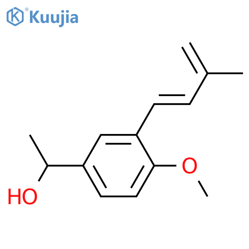 Benzenemethanol, 4-methoxy-α-methyl-3-[(1E)-3-methyl-1,3-butadien-1-yl]- structure