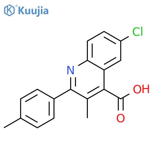 6-Chloro-3-methyl-2-(4-methylphenyl)quinoline-4-carboxylic acid structure