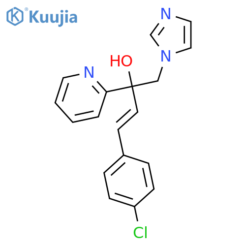 (3E)-4-(4-chlorophenyl)-1-(1H-imidazol-1-yl)-2-pyridin-2-ylbut-3-en-2-ol structure