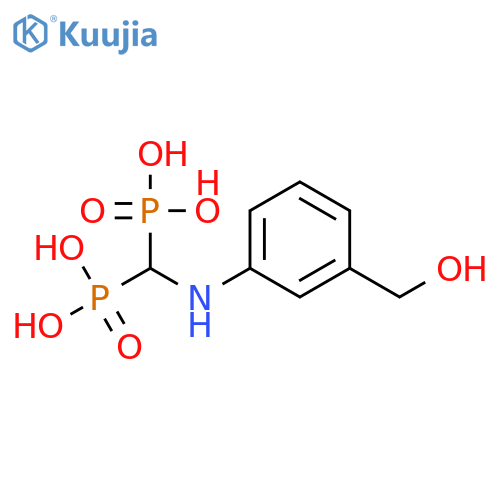 Phosphonic acid, [[[3-(hydroxymethyl)phenyl]amino]methylene]bis- structure