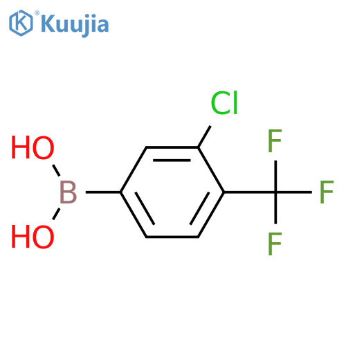 [3-chloro-4-(trifluoromethyl)phenyl]boronic acid structure