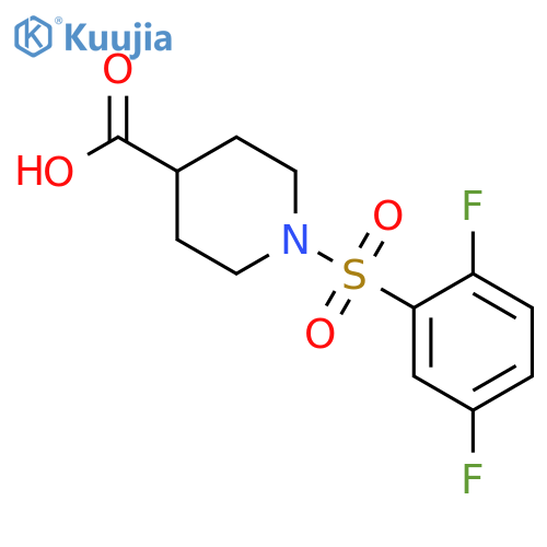 1-(2,5-Difluorobenzenesulfonyl)piperidine-4-carboxylic Acid structure