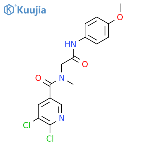 2-[1-(5,6-dichloropyridin-3-yl)-N-methylformamido]-N-(4-methoxyphenyl)acetamide structure