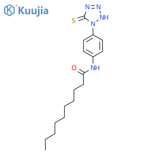 Decanamide, N-[4-(2,5-dihydro-5-thioxo-1H-tetrazol-1-yl)phenyl]- structure