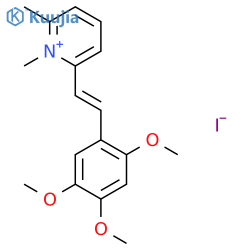 Pyridinium, 1,2-dimethyl-6-[2-(2,4,5-trimethoxyphenyl)ethenyl]-, iodide structure