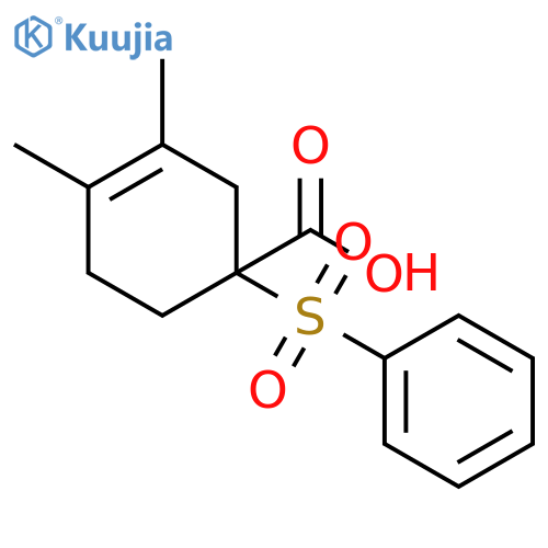 3-CYCLOHEXENE-1-CARBOXYLIC ACID, 3,4-DIMETHYL-1-(PHENYLSULFONYL)- structure