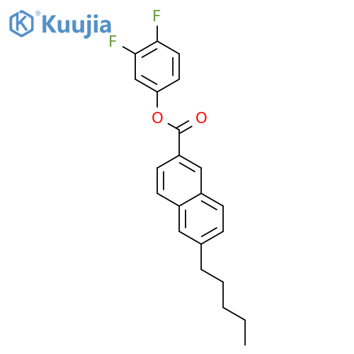 2-NAPHTHALENECARBOXYLIC ACID, 6-PENTYL-, 3,4-DIFLUOROPHENYL ESTER structure