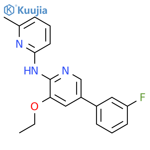 2-Pyridinamine, 3-ethoxy-5-(3-fluorophenyl)-N-(6-methyl-2-pyridinyl)- structure